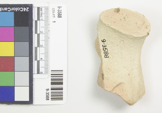 Hearst Museum object titled Potsherd, accession number 9-3588, described as Potsherd, handle fragment