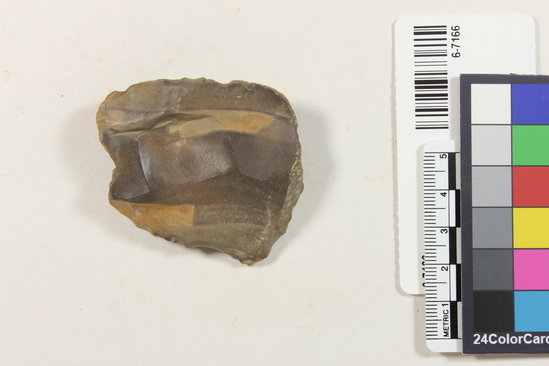 Hearst Museum object titled Worked stone, accession number 6-7166, described as Flint, washed