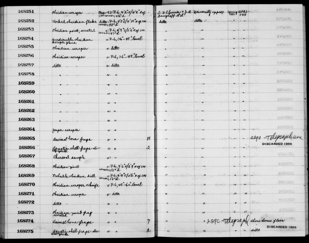 Documentation associated with Hearst Museum object titled Ulna frag, l, accession number 1-168274.6, no description available.