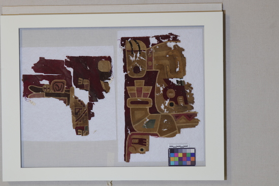 Hearst Museum object 4 of 4 titled Tapestry fragment, accession number 4-9061c, no description available.