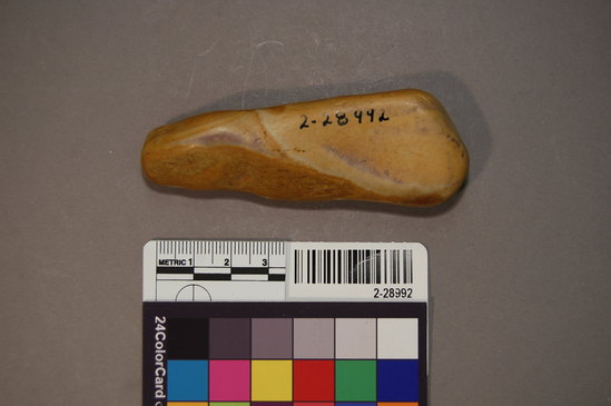 Hearst Museum object titled Pecking stone, accession number 2-28992, described as Pecking stone