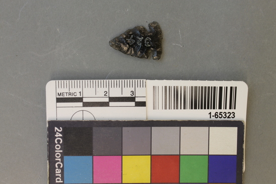 Hearst Museum object titled Point, accession number 1-65323, described as Type NBa-1: obsidian