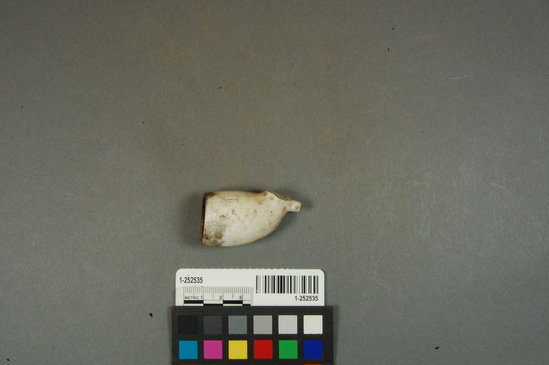 Hearst Museum object titled Smoking pipe fragment, accession number 1-252535, described as clay smoking pipe bowl