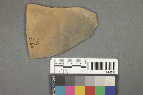 Hearst Museum object titled Potsherd, accession number 1-66531, described as Colorado Buff, (southern type).