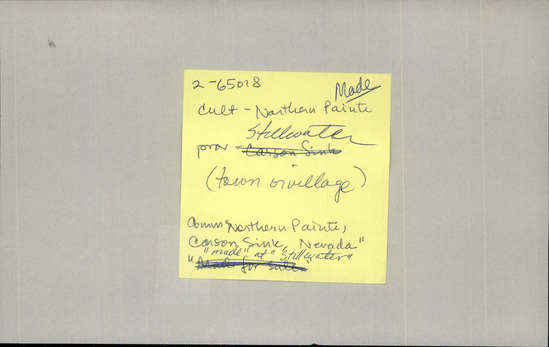 Documentation associated with Hearst Museum object titled Boat model, accession number 2-65018, described as Made of tule rushes tied together.