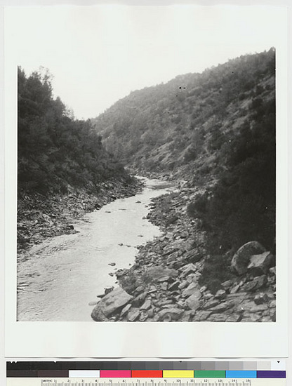 Hearst Museum object titled Black-and-white negative, accession number 15-5552, described as Middle fork of Tuolumne River