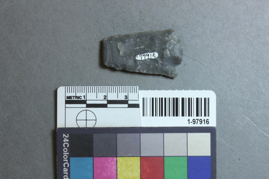 Hearst Museum object titled Point fragment, accession number 1-97916, described as Obsidian projectile