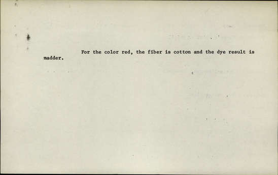 Documentation associated with Hearst Museum object titled Huipil, accession number 3-69, described as Woman’s shirt or "guipil"; white cotton; basket weave; also yellow and red; brocaded dark blue cotton; red and yellow silk embroidery; purple, red, green and yellow silk; embroidery around neck; approximately 1 m 19 cm wide 1 m 6 cm long; Red silk floss is cochineal (see letter in acc. env.)