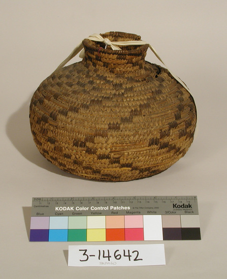 Hearst Museum object titled Basket, accession number 3-14642, described as Basket; water bottle.