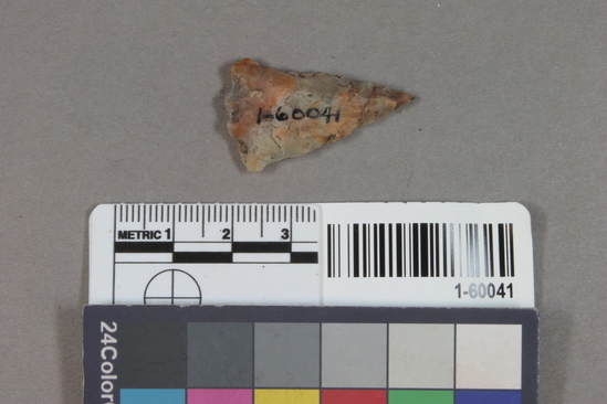 Hearst Museum object 2 of 2 titled Projectile point, accession number 1-60041, described as chert arrowpoint