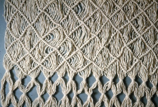 Hearst Museum object titled Color slide, accession number 25-23469, described as Knotted wool - Milta Shawl