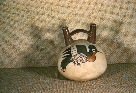 Hearst Museum object titled Color slide, accession number 25-786, described as double spout jar: 4-8424