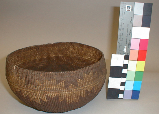 Hearst Museum object titled Cooking basket, accession number 1-71021, described as Cooking basket, deep bowl shape.