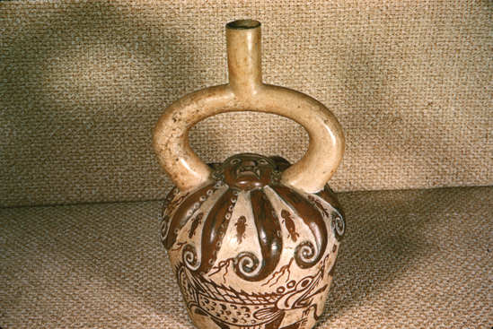 Hearst Museum object titled Color slide, accession number 25-634, described as stirrup-spout jar: 4-3111