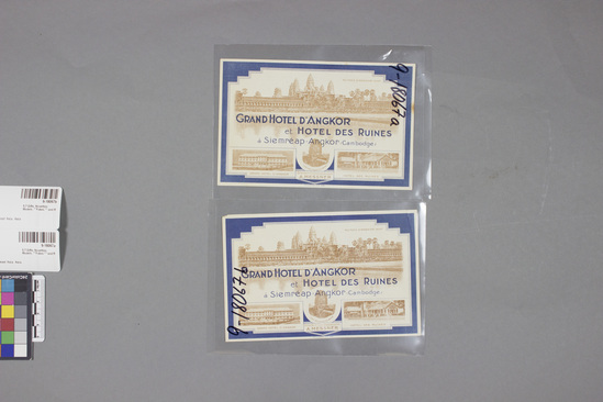 Hearst Museum object titled Baggage labels, accession number 9-18067a,b, no description available.