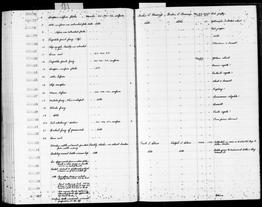 Documentation associated with Hearst Museum object titled Awl, accession number 2-29692, described as Bone awl