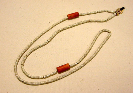 Hearst Museum object titled String of beads, accession number 1-2610, described as String of shell disk beads, small.