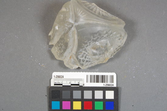 Hearst Museum object 3 of 4 titled Vessel fragment, accession number 1-256024, described as various glass fragments