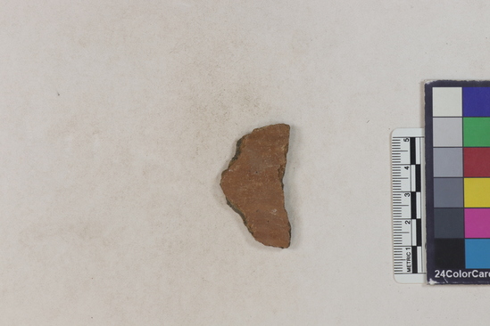 Hearst Museum object 44 of 183 titled Potsherd, accession number 16-8192, described as Potsherd: bodys Section of Manta on beach currently inhabited. Numbers  8111 to 8194 are sherds picked up on beach at low tide.