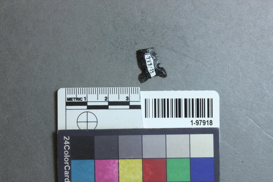 Hearst Museum object titled Point fragment, accession number 1-97918, described as Obsidian projectile