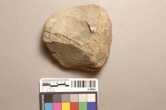 Hearst Museum object titled Hammerstone, accession number 2-20864, described as Hammerstone