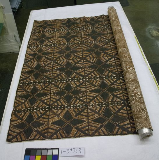 Hearst Museum object 2 of 2 titled Tapa cloth, accession number 11-39363, no description available.