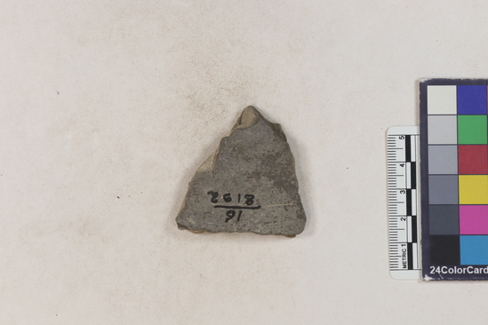 Hearst Museum object 183 of 183 titled Potsherd, accession number 16-8192, described as Potsherd: bodys Section of Manta on beach currently inhabited. Numbers  8111 to 8194 are sherds picked up on beach at low tide.