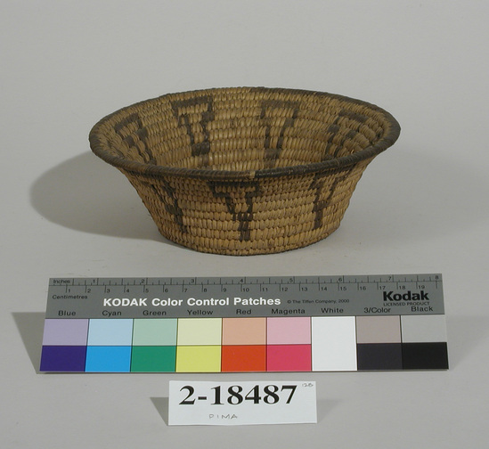 Hearst Museum object 1 of 3 titled Basket, accession number 2-18487, described as Coiled, flaring sides.