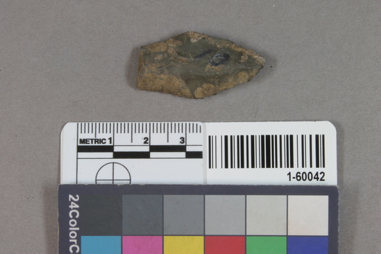 Hearst Museum object 2 of 2 titled Projectile point, accession number 1-60042, described as chert arrowpoint