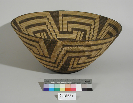 Hearst Museum object titled Basket, accession number 2-18581, described as Coiled, flaring sides.