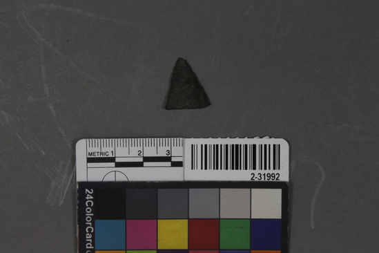 Hearst Museum object titled Point fragment, accession number 2-31992, described as Basalt.