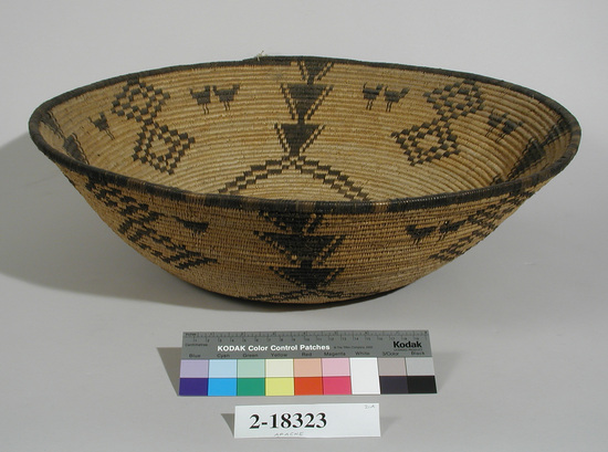 Hearst Museum object titled Plaque, accession number 2-18323, described as Basket, coiled, concave.