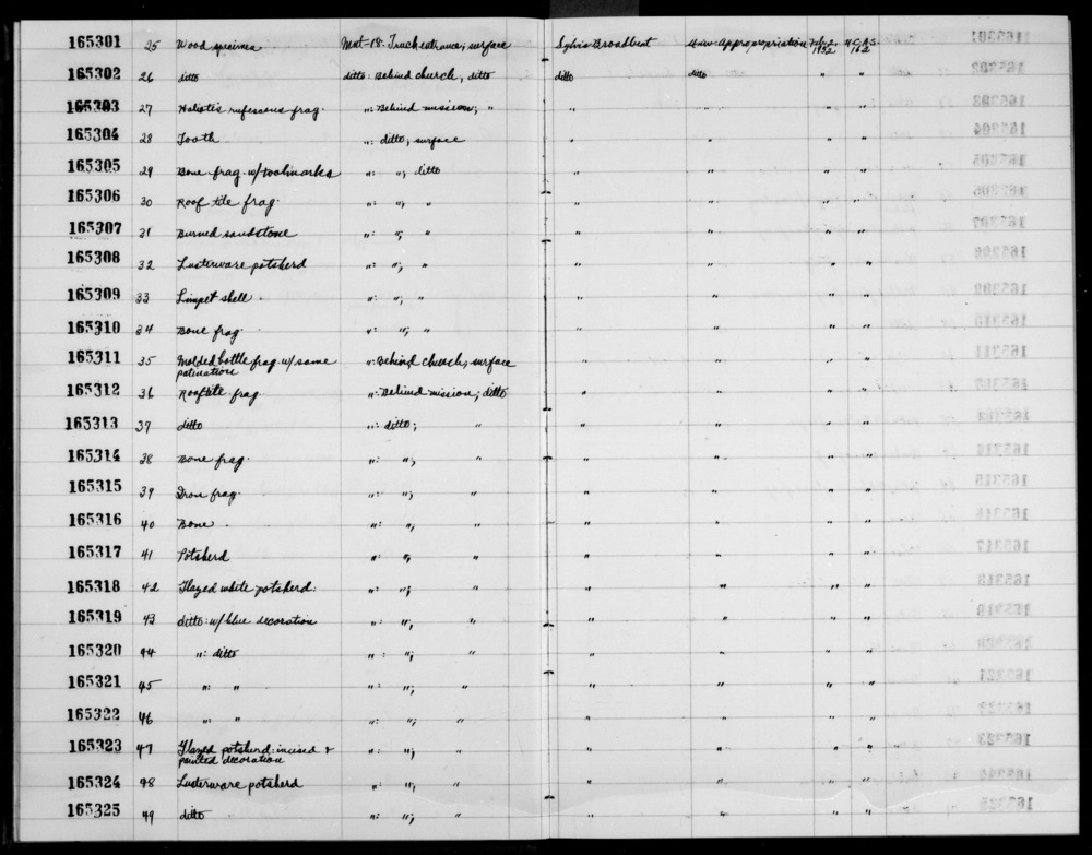 Documentation associated with Hearst Museum object titled Shell fragment, accession number 1-165303, described as Haliotis rufescens.