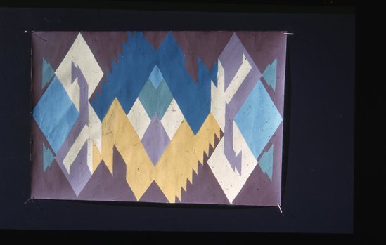 Hearst Museum object titled Color slide, accession number 25-18807, described as Tapestry Design (D.A. 168) Student: Oehme