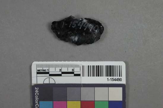 Hearst Museum object titled Blade, accession number 1-154490, described as Obsidian blade blank.