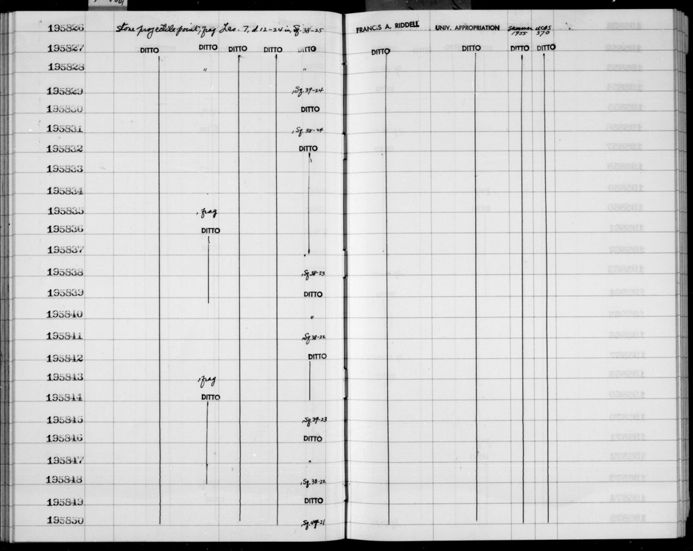 Documentation associated with Hearst Museum object titled Projectile point, accession number 1-195850, described as Stone projectile point