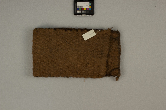 Hearst Museum object 2 of 2 titled Fiber mat, accession number 18-720, described as Doormat of coconut fiber; over and under weaves