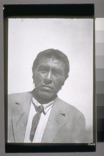 Hearst Museum object titled Black-and-white negative, accession number 15-5403, described as Ishi, full face