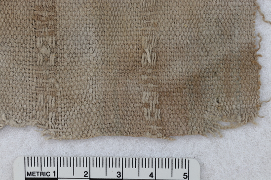 Hearst Museum object 3 of 3 titled Textile fragment, accession number 16-18658, no description available.