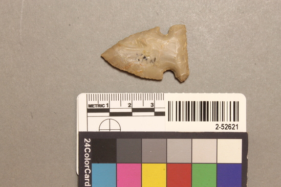 Hearst Museum object titled Projectile point, accession number 2-52621, described as Projectile point