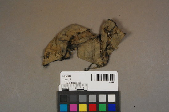 Hearst Museum object titled Cloth fragment, accession number 1-162383, described as textile scrap