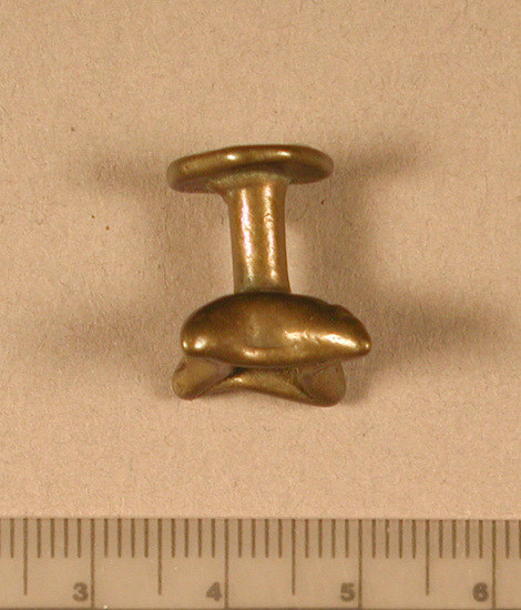 Hearst Museum object titled Gold weight, accession number 5-16539, described as Gold weight; lamp.