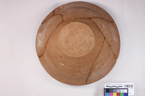 Hearst Museum object 7 of 7 titled Broken bowl, accession number 6-7697, described as Pottery, brown bowl, broken; diameter 28 cm, height 12 cm