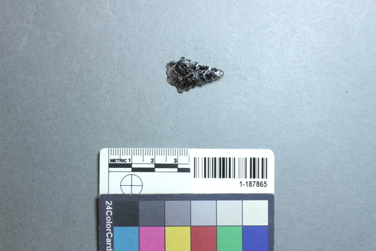 Hearst Museum object titled Projectile point, accession number 1-187865, described as Obsidian