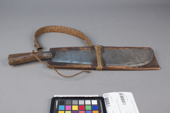 Hearst Museum object titled Knife and scabbard, accession number 10-3291a,b, no description available.