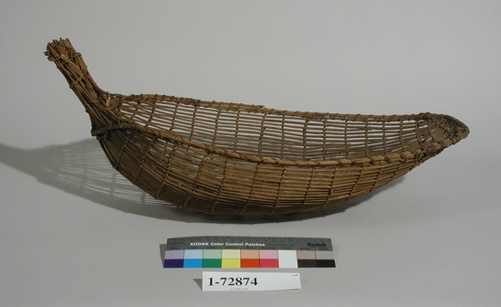 Hearst Museum object titled Seed beater, accession number 1-72874, described as Seed beater, L. 22 1/2”, w. 11 1/2 “