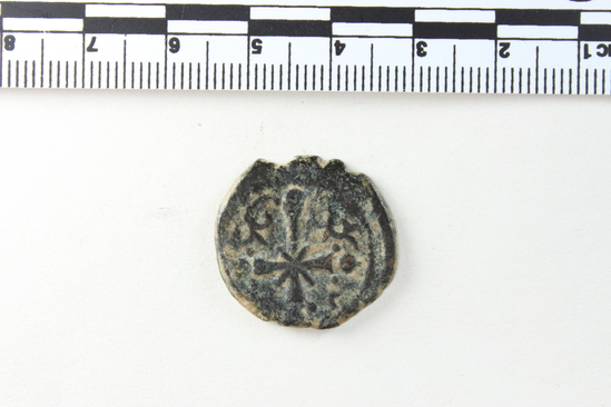 Hearst Museum object 3 of 4 titled Coin: æ follis, accession number 7-6325, no description available.