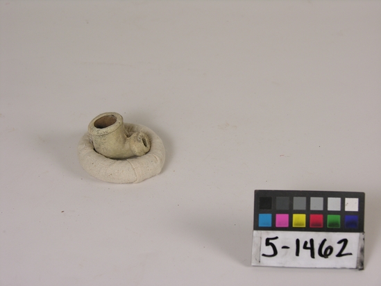 Hearst Museum object titled Pipe bowl, accession number 5-1462, described as Clay pipe bowl