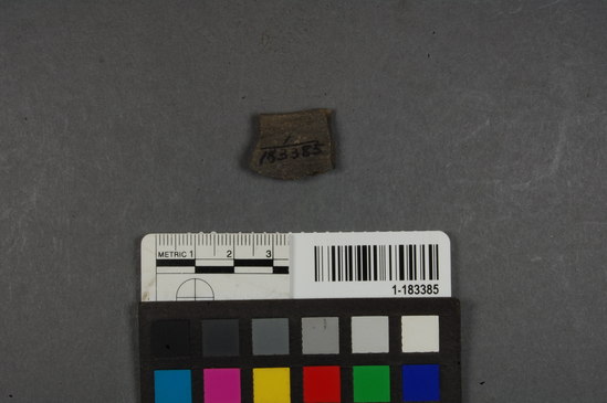 Hearst Museum object titled Potsherd, accession number 1-183385, described as rim potsherd