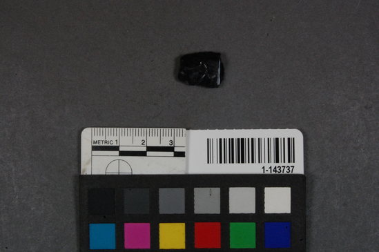 Hearst Museum object titled Blade fragment, accession number 1-143737, described as Obsidian.